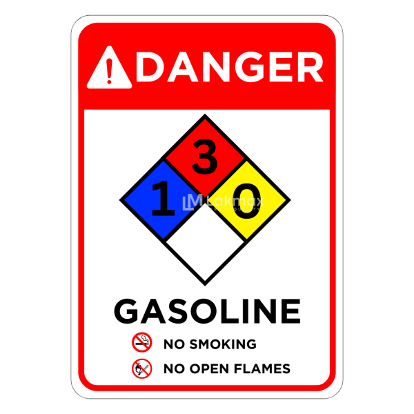 NFPA Gasoline 1-3-0 Sign