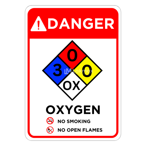 NFPA Oxygen 3-0-0-OX Sign